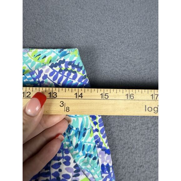 NWT Lilly Pulitzer Shanna Stretch Crop Pants Fantasea Size 00 purple green - Picture 6 of 8